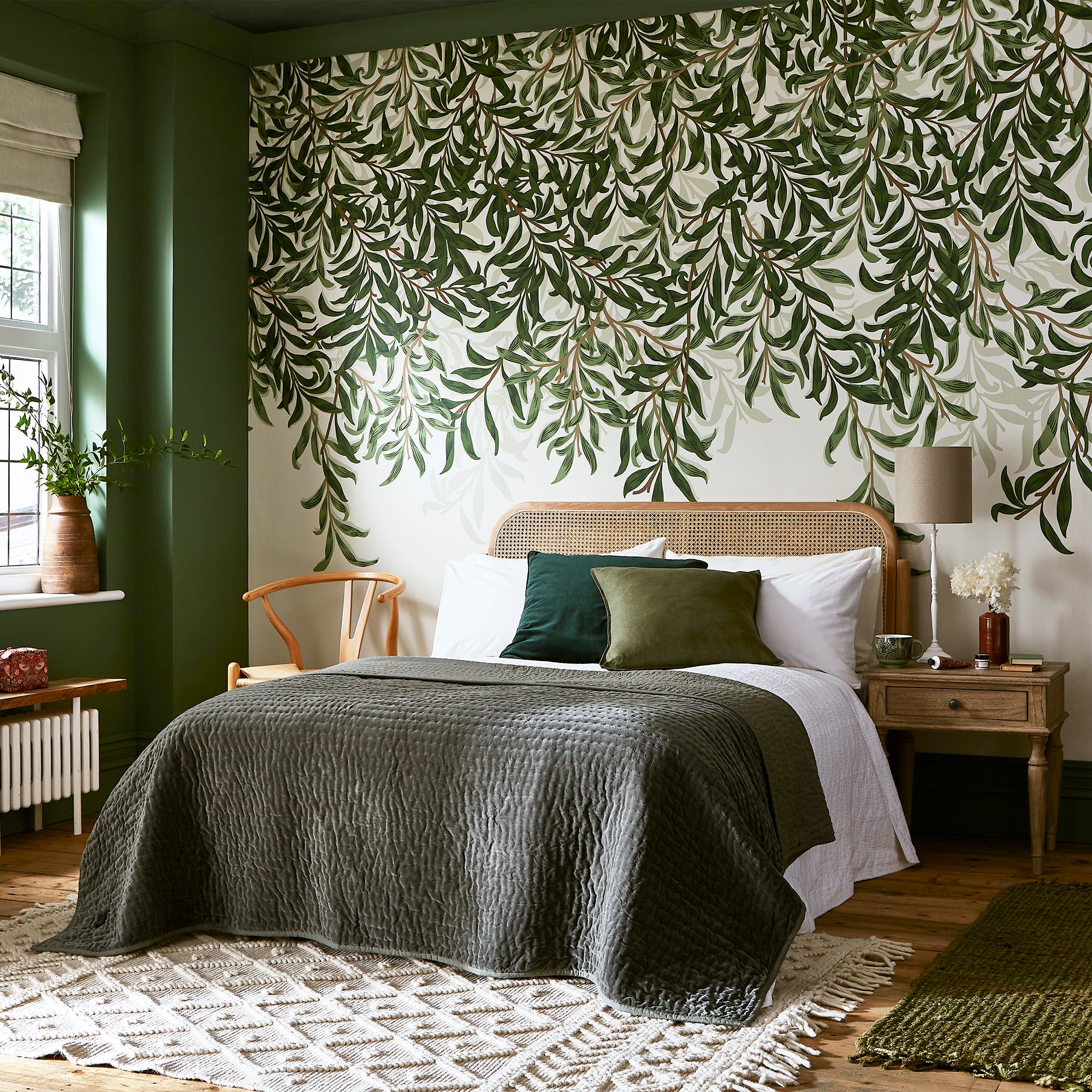 William Morris at Home Fotobehang - Willow Bough Greens - 400x250 cm