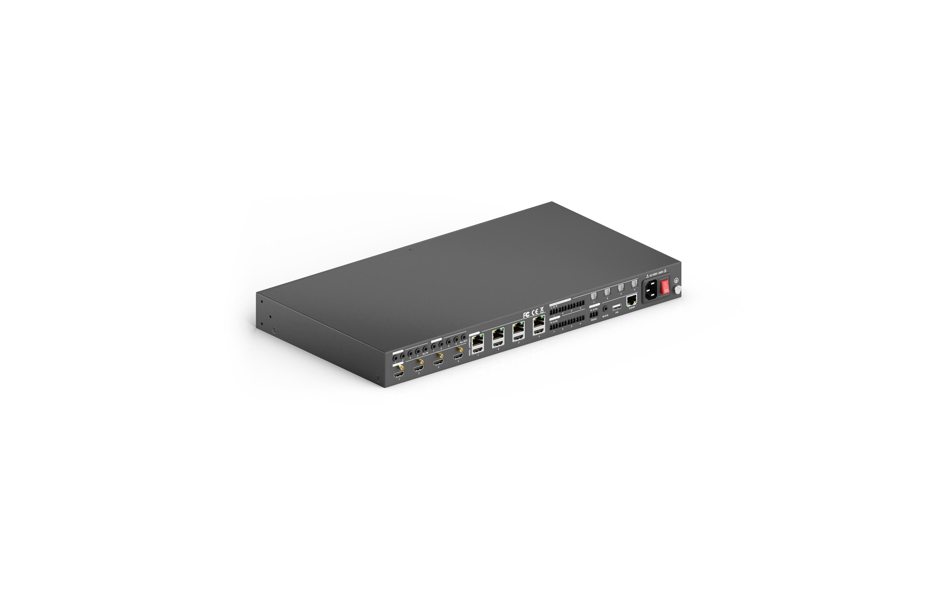 Matrix Switcher PT-MA-HD44HDBT<br>4x4 4K 18Gbps HDMI HDBaseT Matrix mit Audio Matrix und ARC