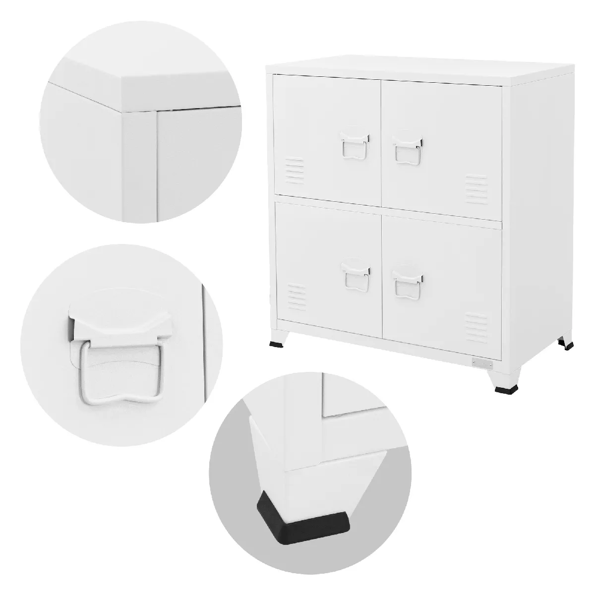 ML DESIGN MODERN LIVING ML Design Armoire classeur - Blanc