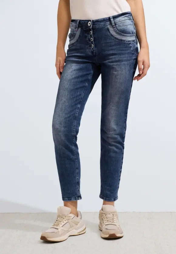 Casual Fit Jeans - mid blue used wash