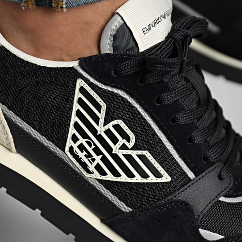 Baskets X4X537 XN730 Navy Silver Black Vanille
