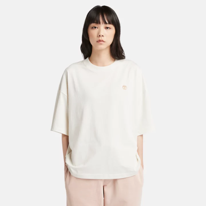 T-shirt oversize pour femme en blanc