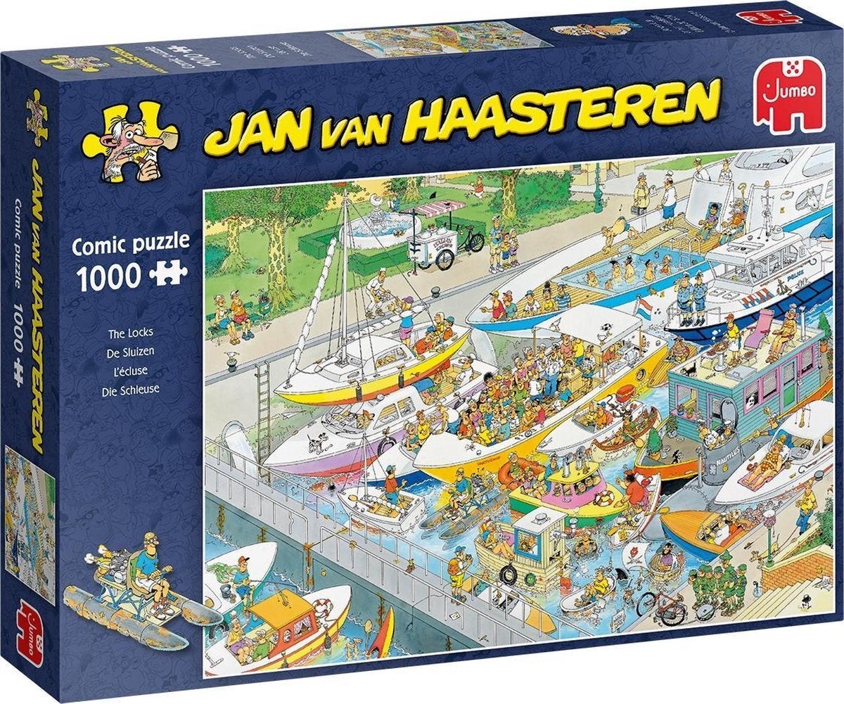 Jumbo puzzel Jan van Haasteren de sluizen 68 x 49 cm 1000 stukjes