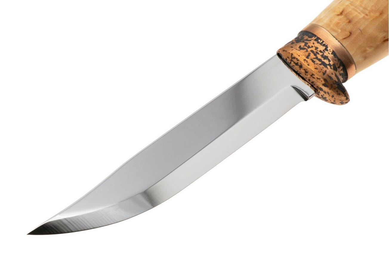 Marttiini Lynx Deluxe Bronze 450012, Polished Stainless Steel, Bronze Guard, Curly Birch outdoormes