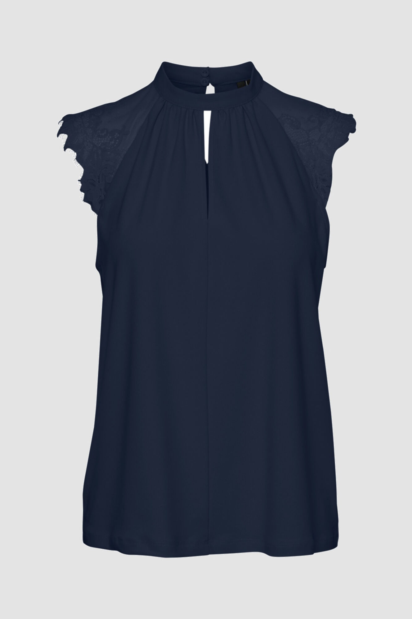 Top de renda - Azul marinho