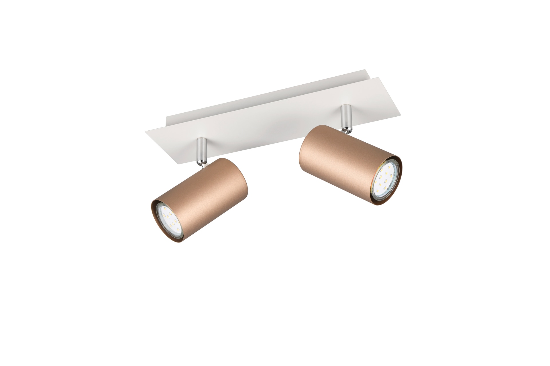 TRIO Retrofit Deckenlampe mit 2 Spots MARLEY warmgrey /coffee