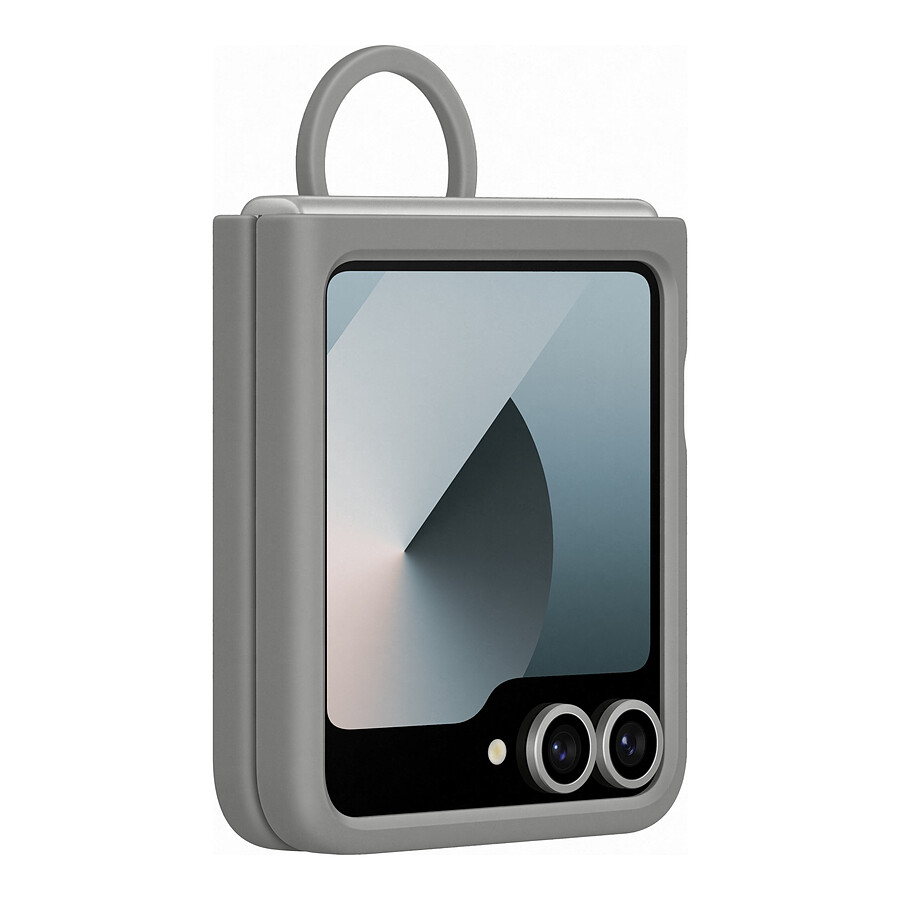 Samsung Coque Silicone Gris avec Anneau Galaxy Z Flip6