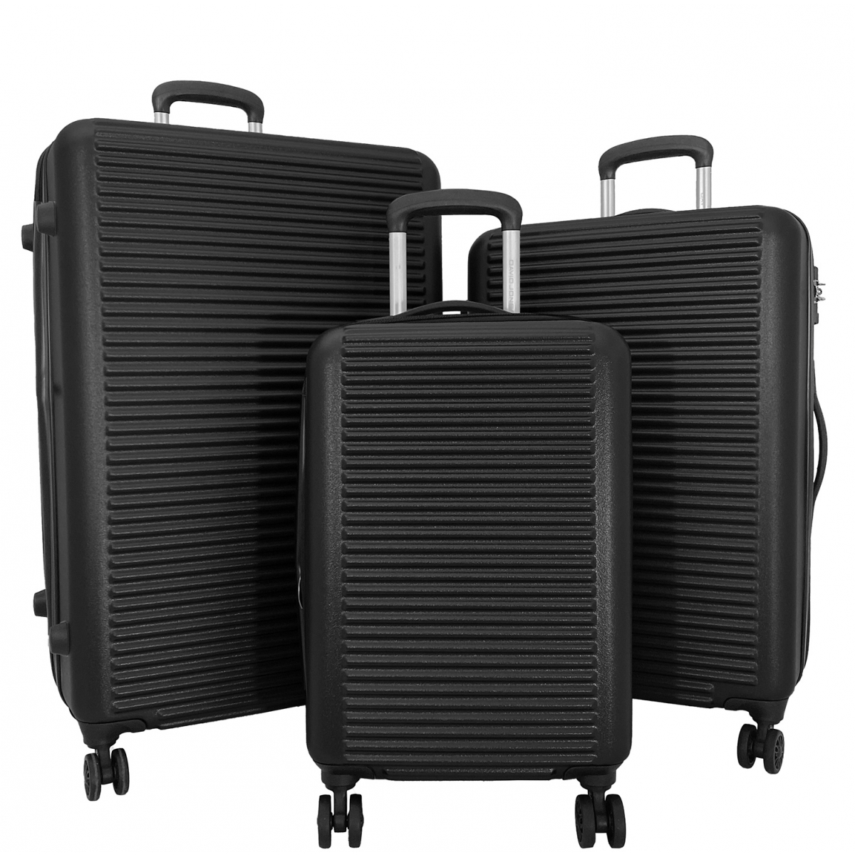 David Jones Lot 3 valises rigides extensibles dont 1 cabine David Jones TSA