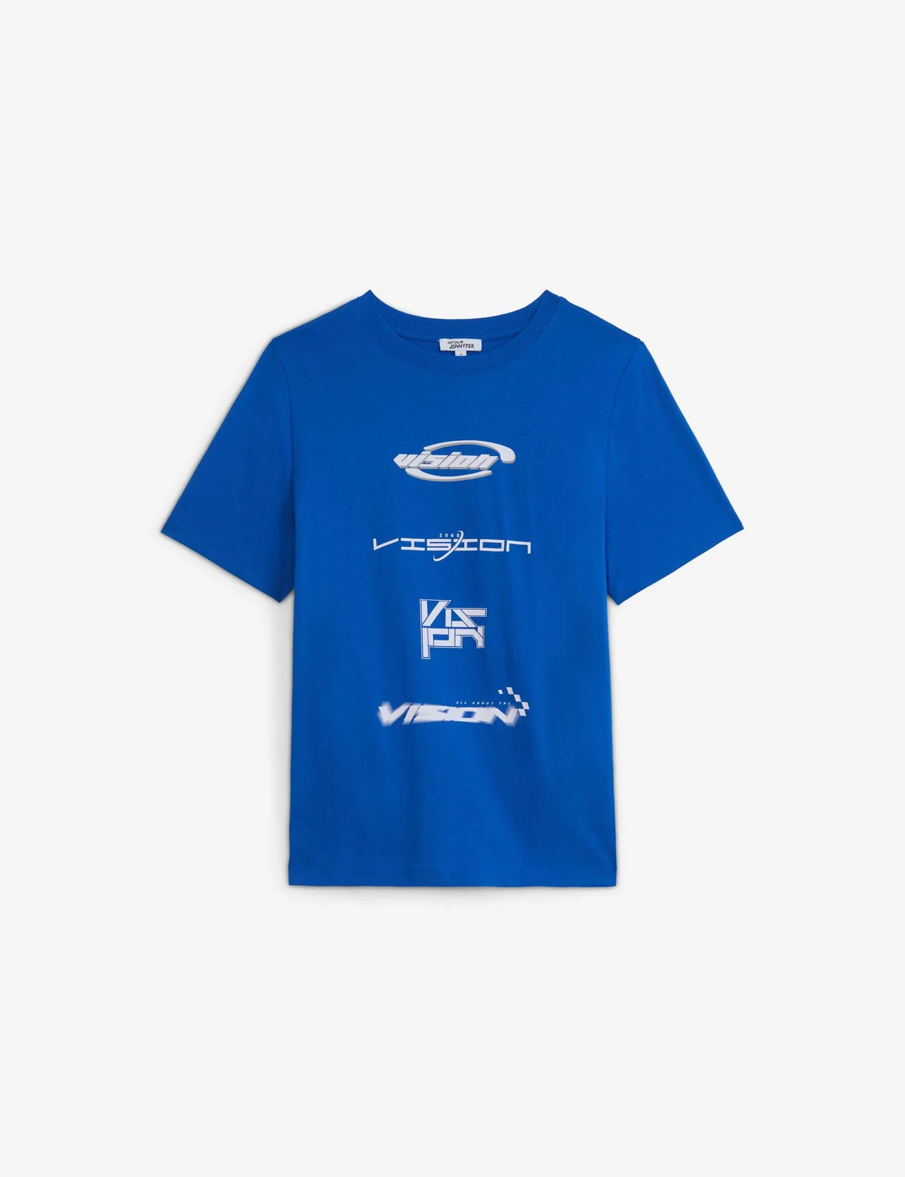 T-shirt à message bleu océan