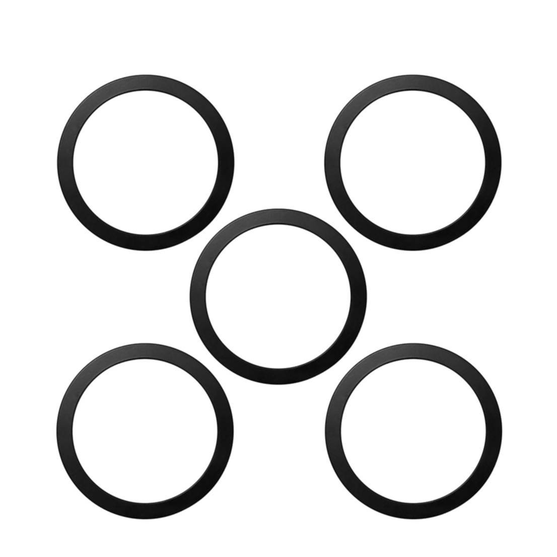 (5er Set) Magnetischer Metall MagSafe Sticker Haltering - Schwarz