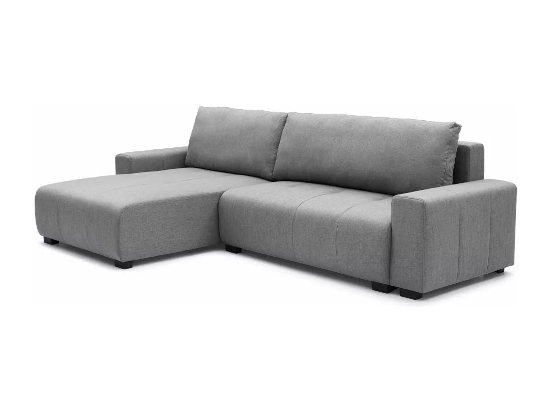 Canapé d'angle convertible élégant Malone Tissu Gris