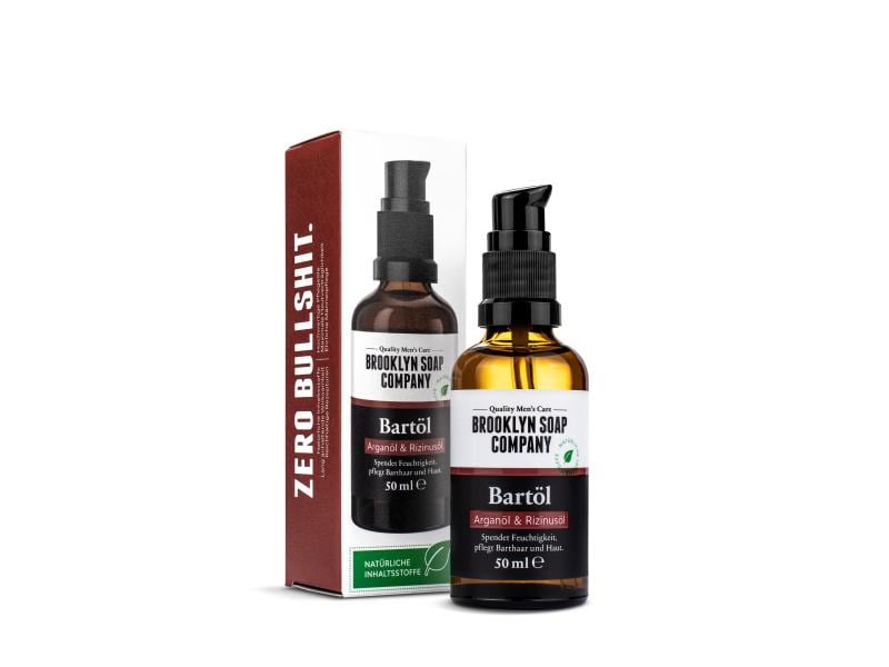 Brooklyn Soap Company Bartöl Arganöl & Rizinusöl 50 ml Natürlich wirksames Pflegeöl