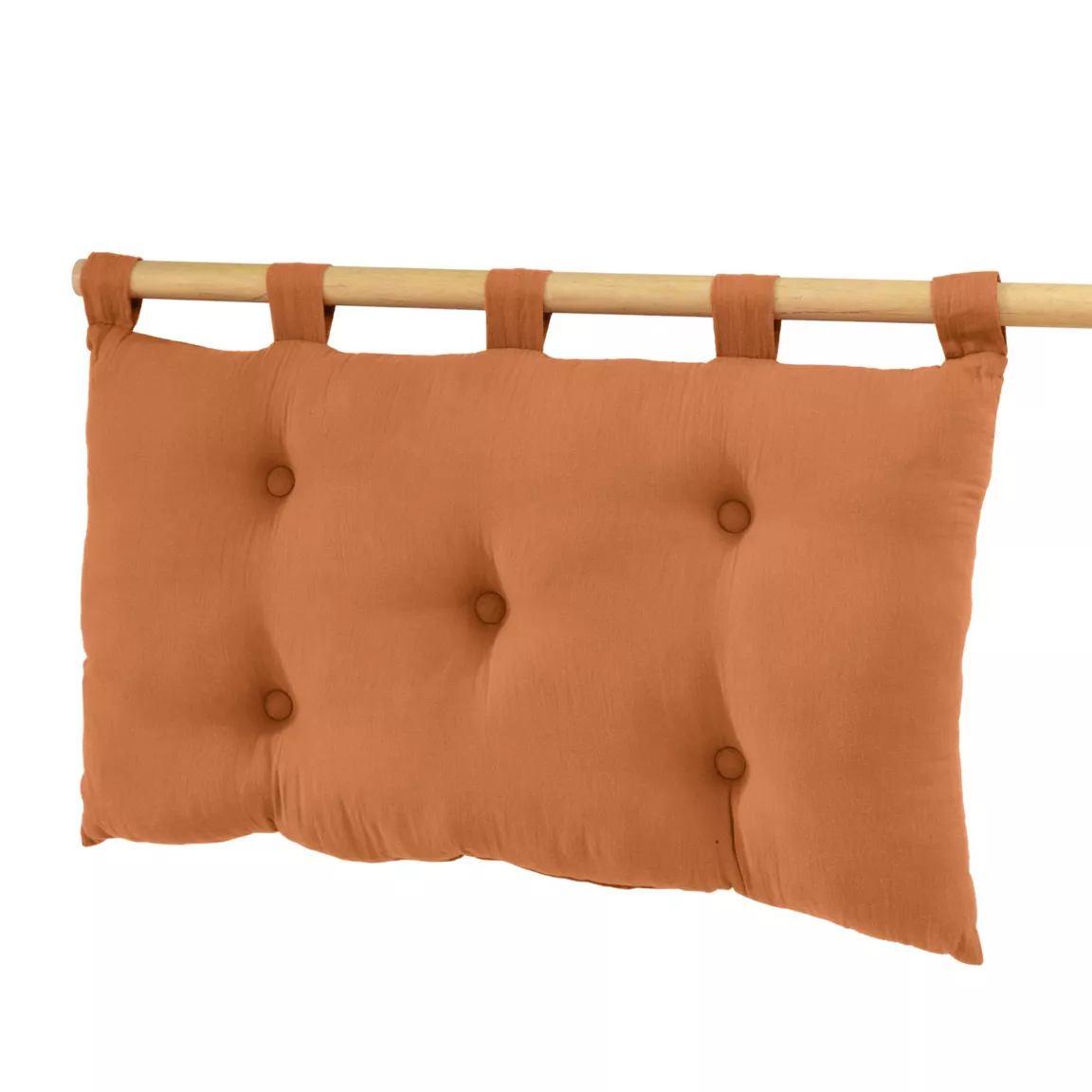 Tête de lit coussin gaze de coton (80 x 50 cm) Gaïa Abricot