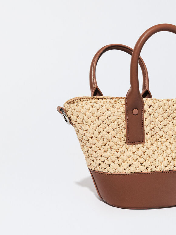 Bolso Bandolera De Paja - Camelo