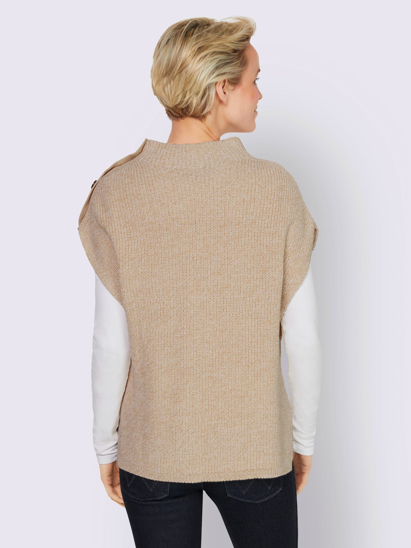 Débardeur en tricot col montant
