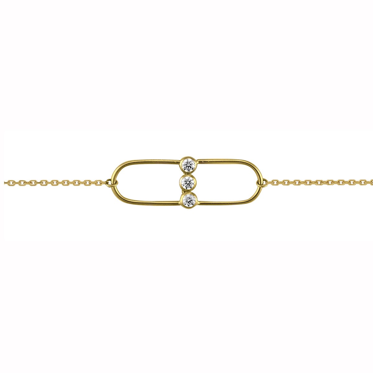 Bracelet Brillaxis trilogie oxydes de zirconium