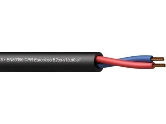 PROCAB CLS215-B2CA/3 – Loudspeaker cable - 2 x 1.5 mm2 - 16 AWG - EN50399 CPR Euroclass B2ca-s1b,d0,a1 300 m wooden reel