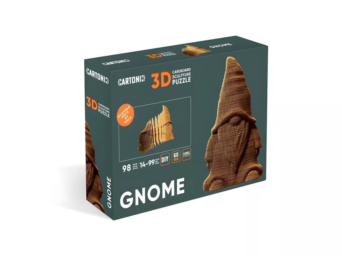 Puzzle 3D Gnome Naturel Cartonic