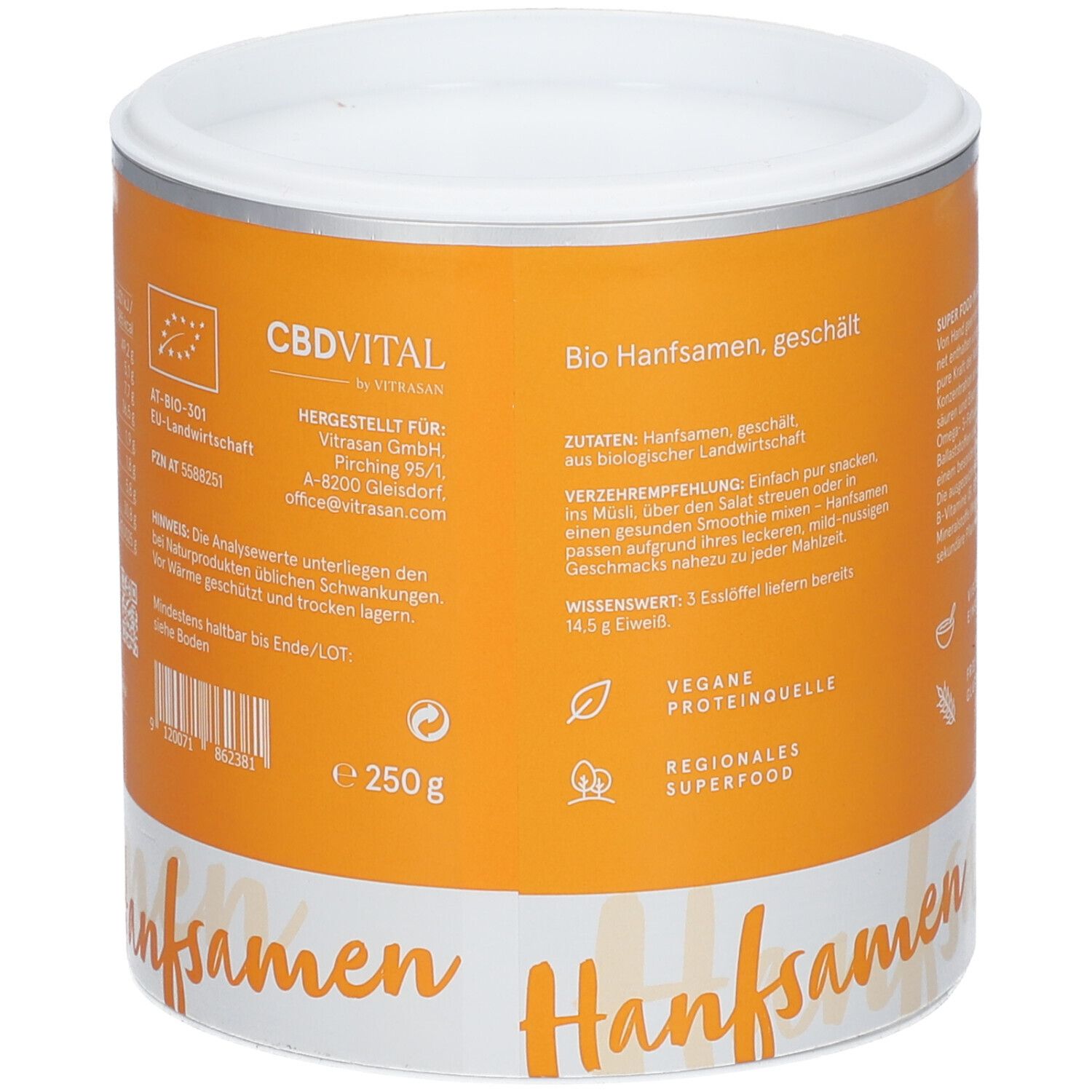 CBD VITAL Hanfsamen geschält Super Food Pulver
