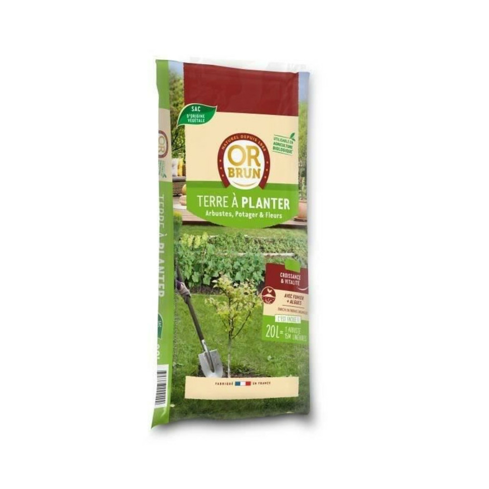 - obrttap20 - terre a planter - fertilise le sol - enrichit la terre du jardin - tourbe et fibre de coco
