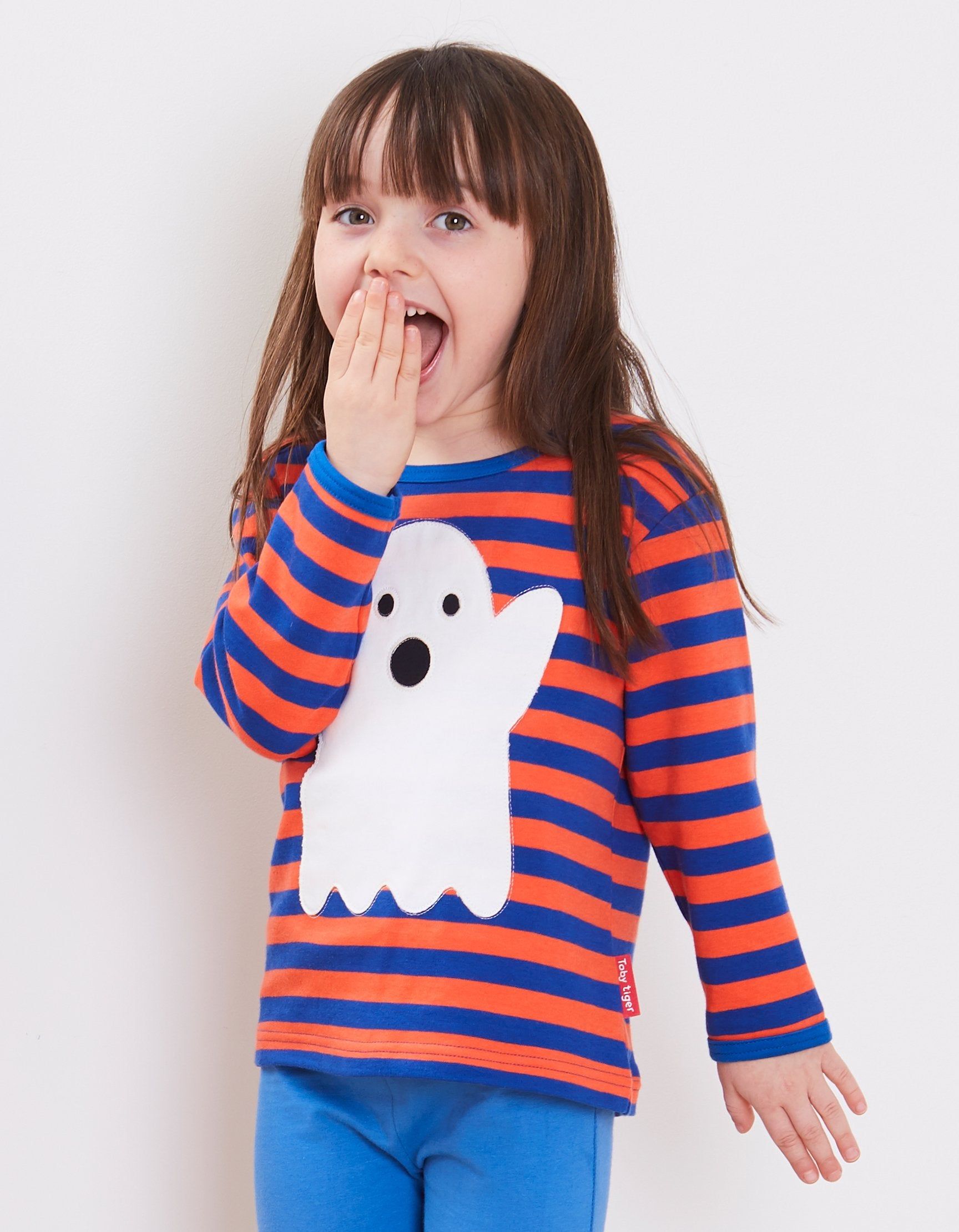 Toby Tiger Langarmshirt mit Halloween Applikation