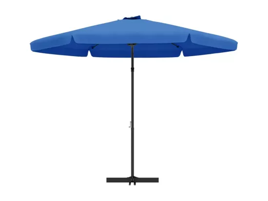 Parasol d'extérieur avec mât bleue 02_0008190