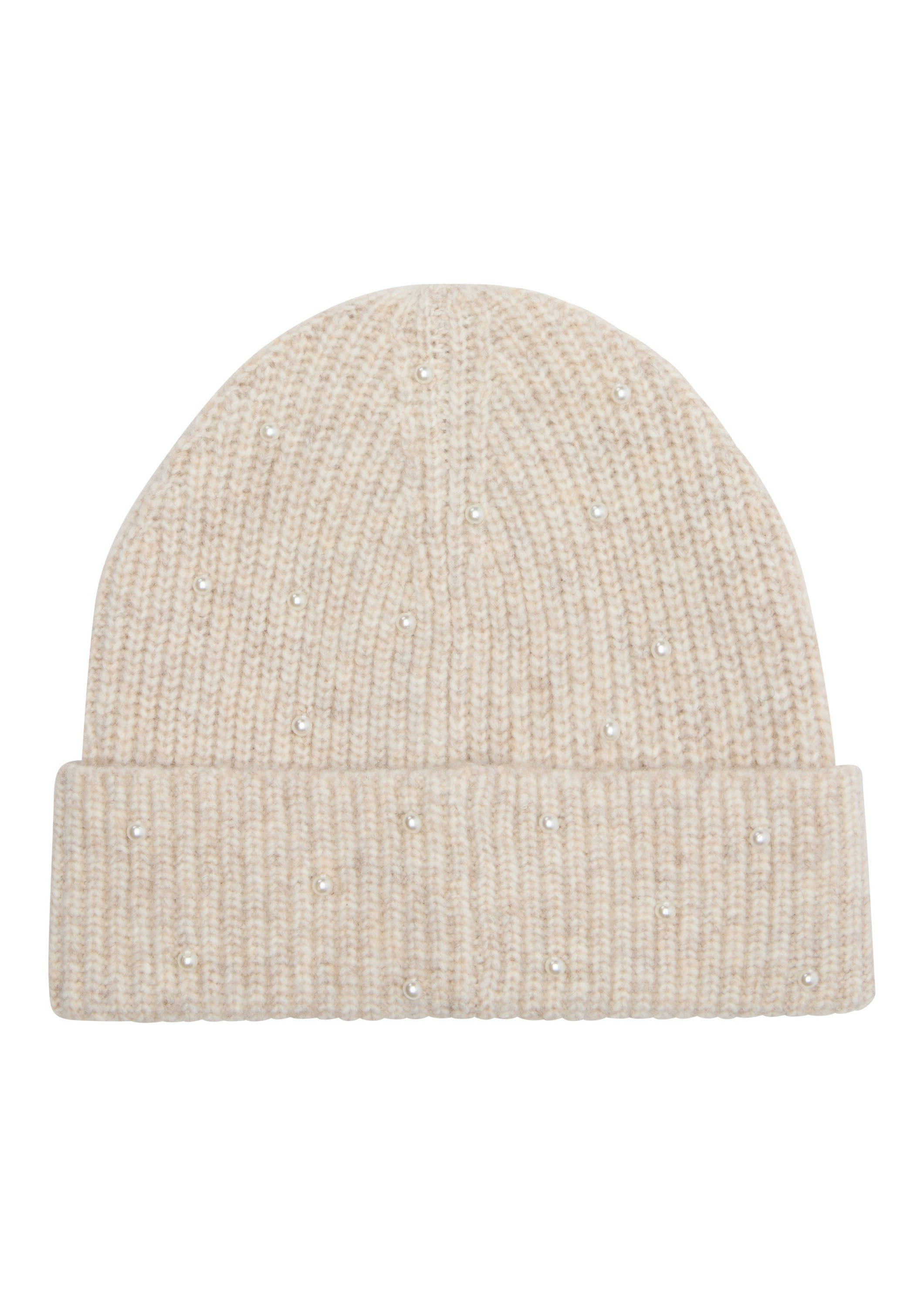s.Oliver muts met parels beige