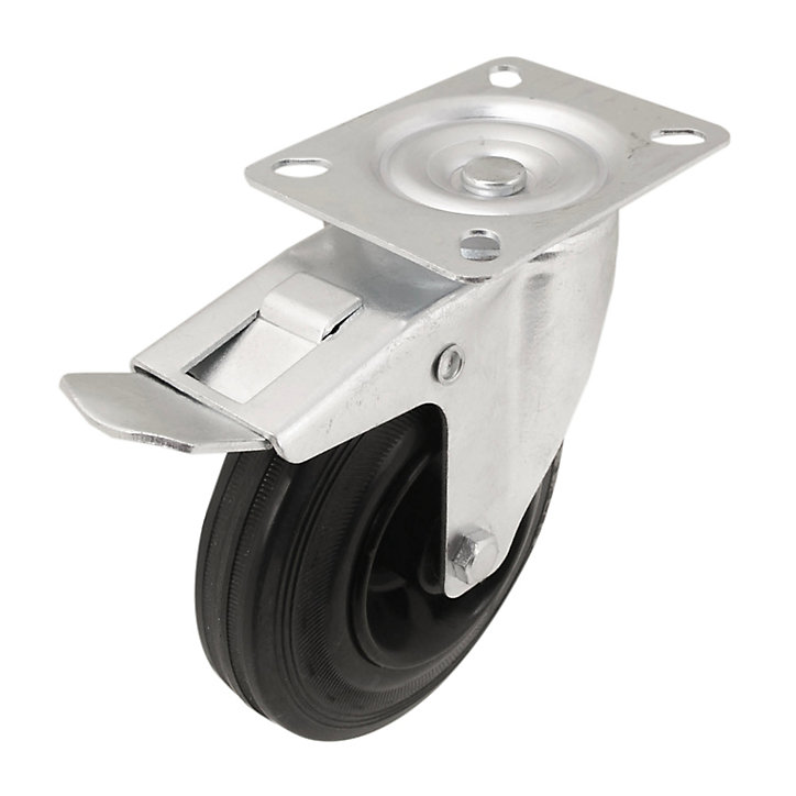 Roulette pivotante noire ø12.5 cm, charge max 75 kg