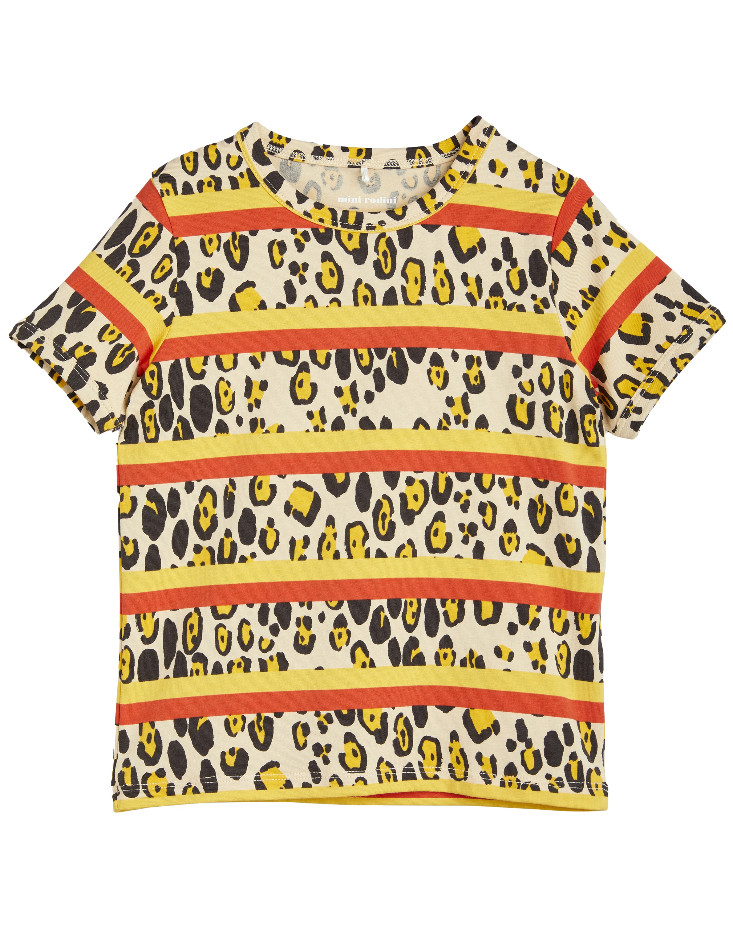 T-Shirt LEOPARD STRIPE AOP in bunt