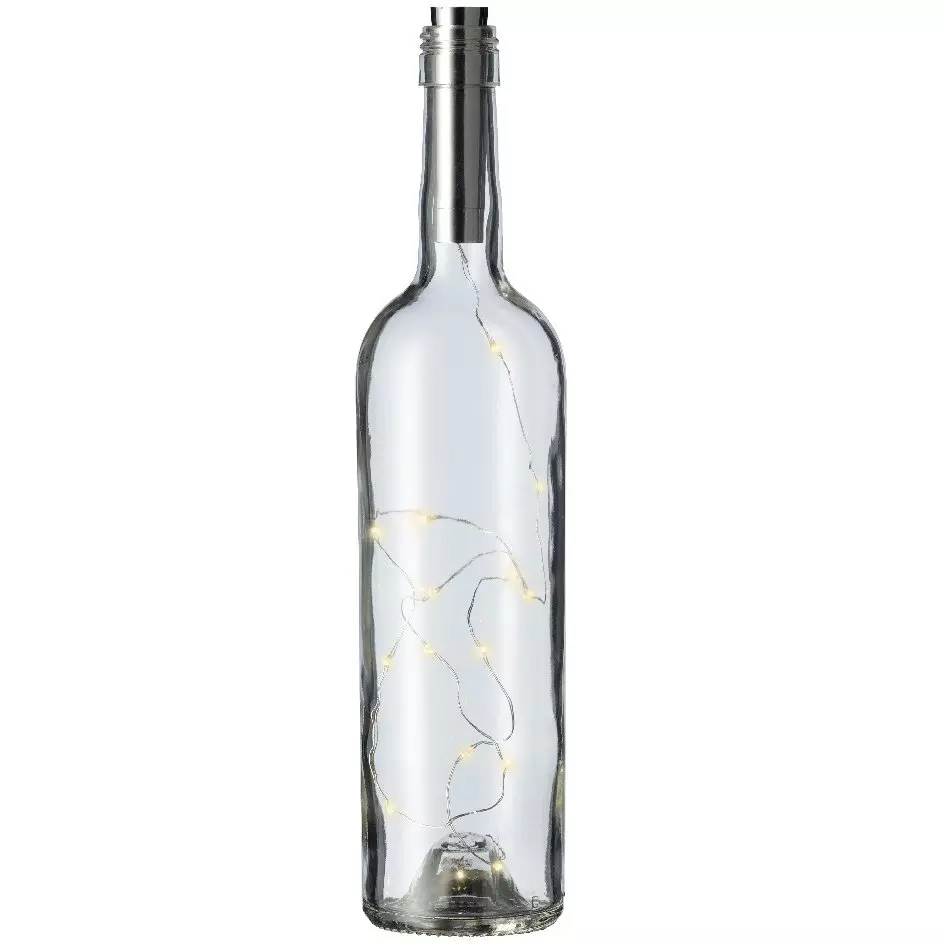 Guirlande lumineuse à piles 15 MicroLED (0.09 m) Bouteille Blanc chaud