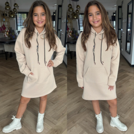 Hooded basic warm dress