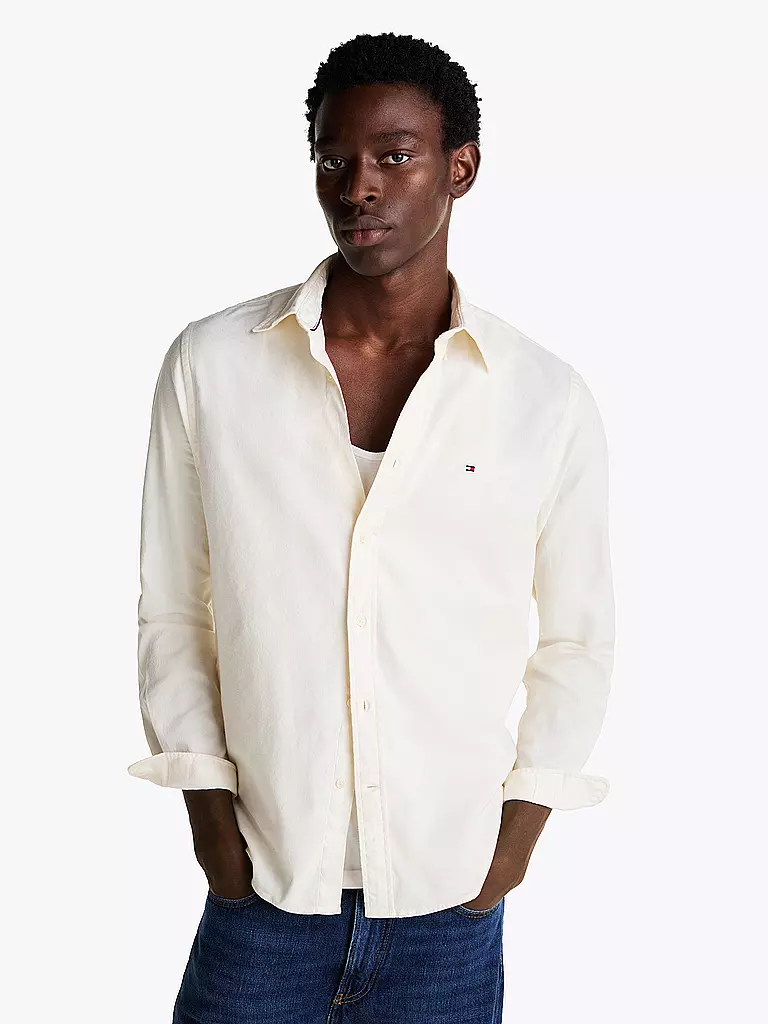 TOMMY HILFIGER Hemd Regular Fit creme