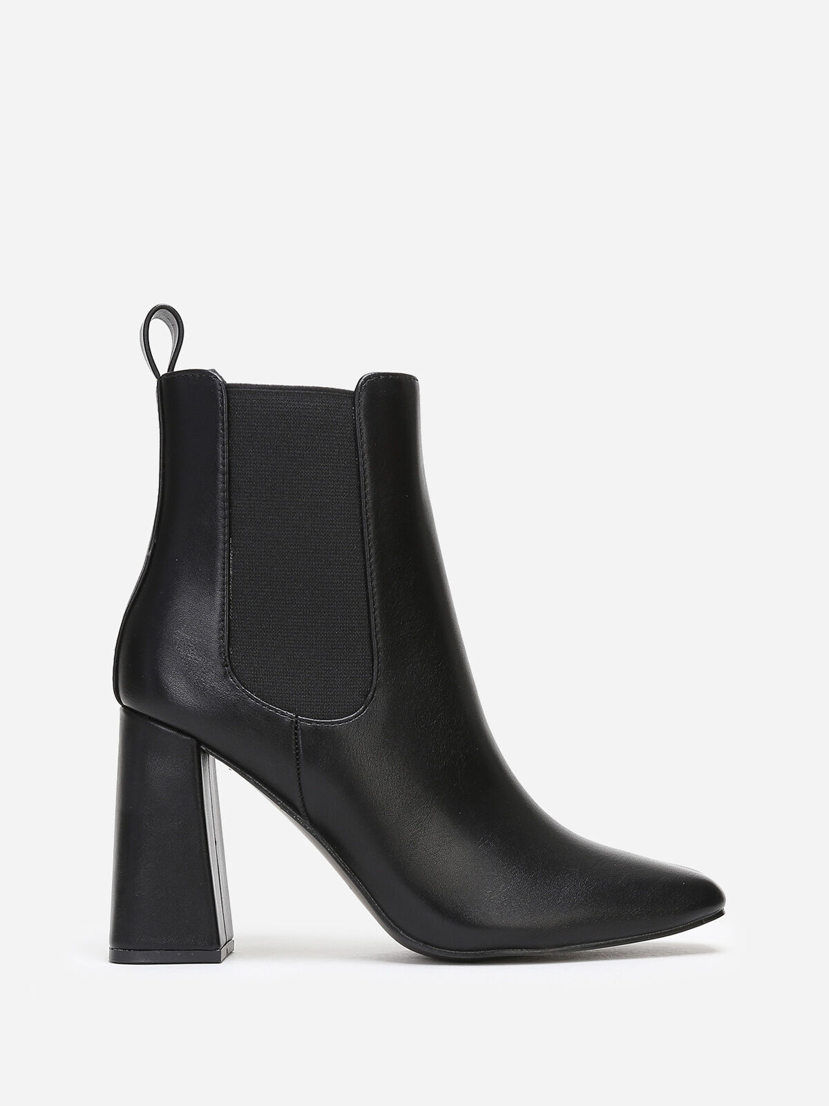 Bottines Chelsea à bout carré- Noir