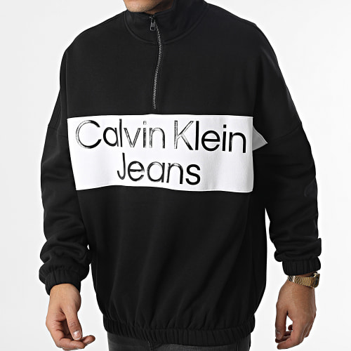 Sweat Col Zippé Oversize Large 2630 Noir