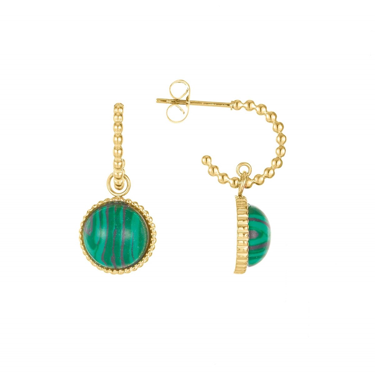 Boucles Luna Malachite