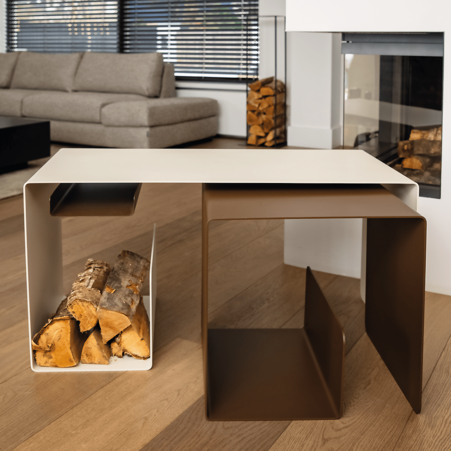 Steellish salontafel Glide & Plateau Bruin