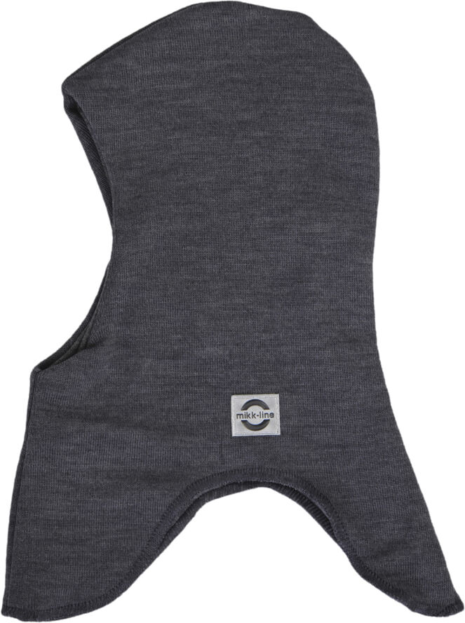 Mikk-Line Wool Fullface - Solid w. Windstop Dark grey melange