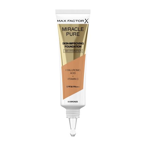 Max Factor Miracle Pure Skin-Improving Foundation, 80 Bronze