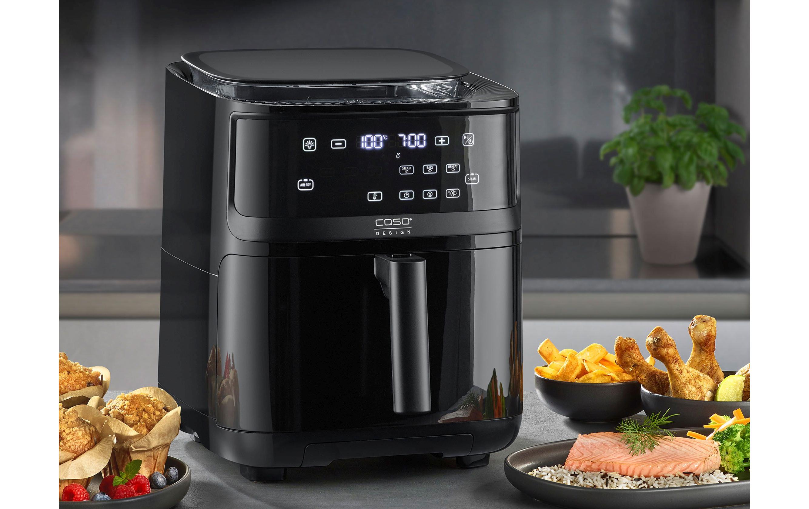 Heissluft-Fritteuse AirFry & Steam 700 1.3 kg, Schwarz<br>Kombi-Heissluftfritteuse mit Dampfgar-Funktion
