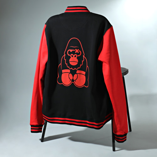 Veste Teddy Gorille Noir Rouge