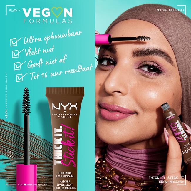 NYX Professional Makeup Thick It. Stick It! Wenkbrauwmascara 5 Cool Ash Brown