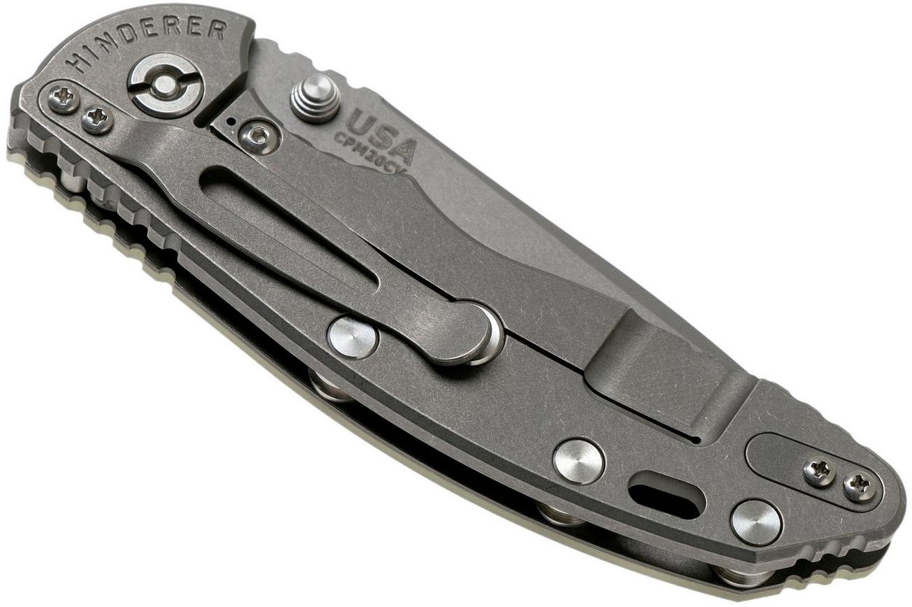Rick Hinderer XM18 3,5” Non-Flipper Spearpoint Working Finish, Translucent Green G10