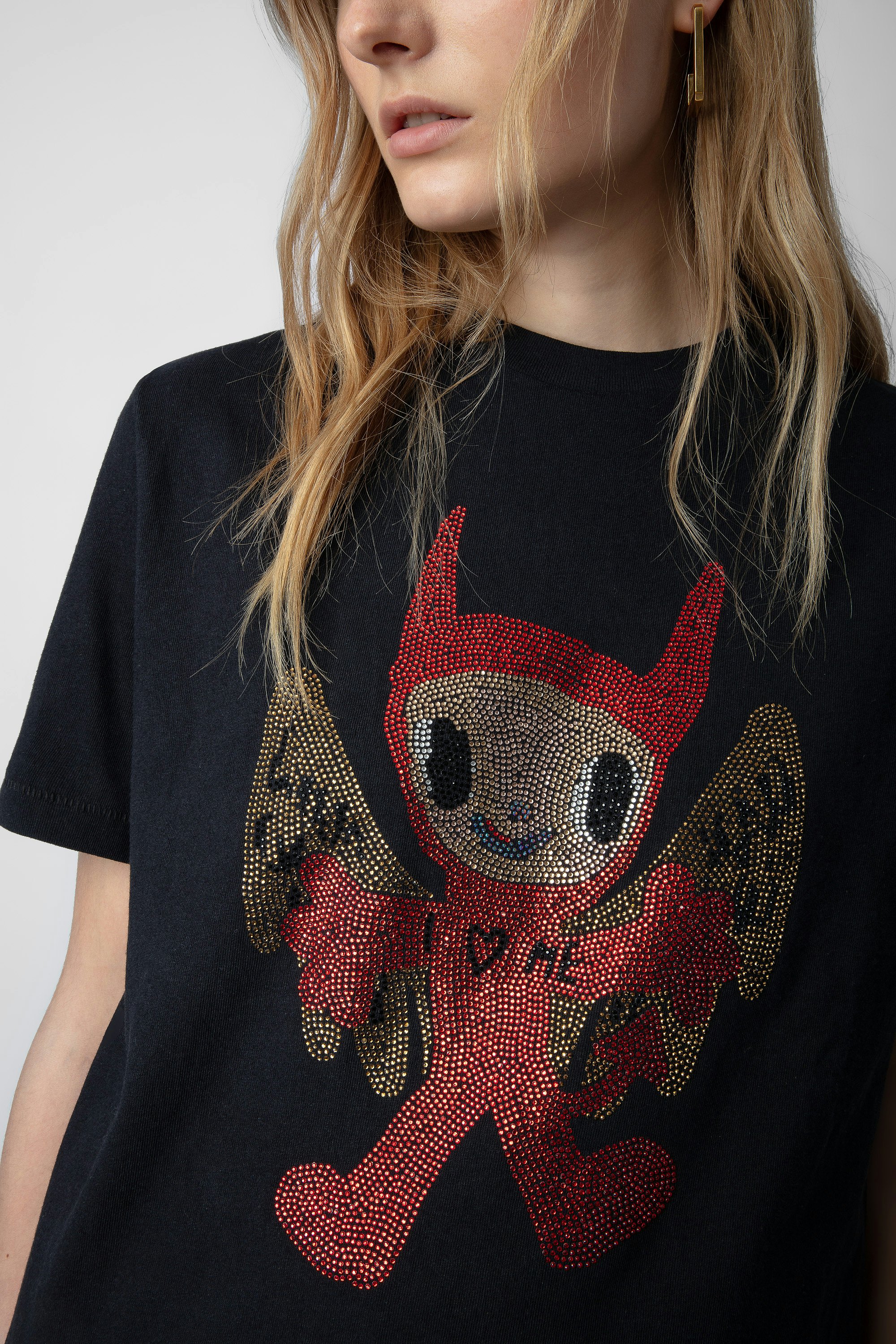 T-shirt Edwin Devil Strass