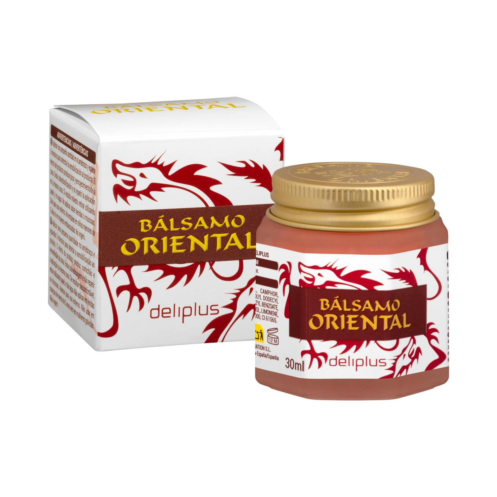 Baume oriental Deliplus à effet chauffant et à la vitamine E