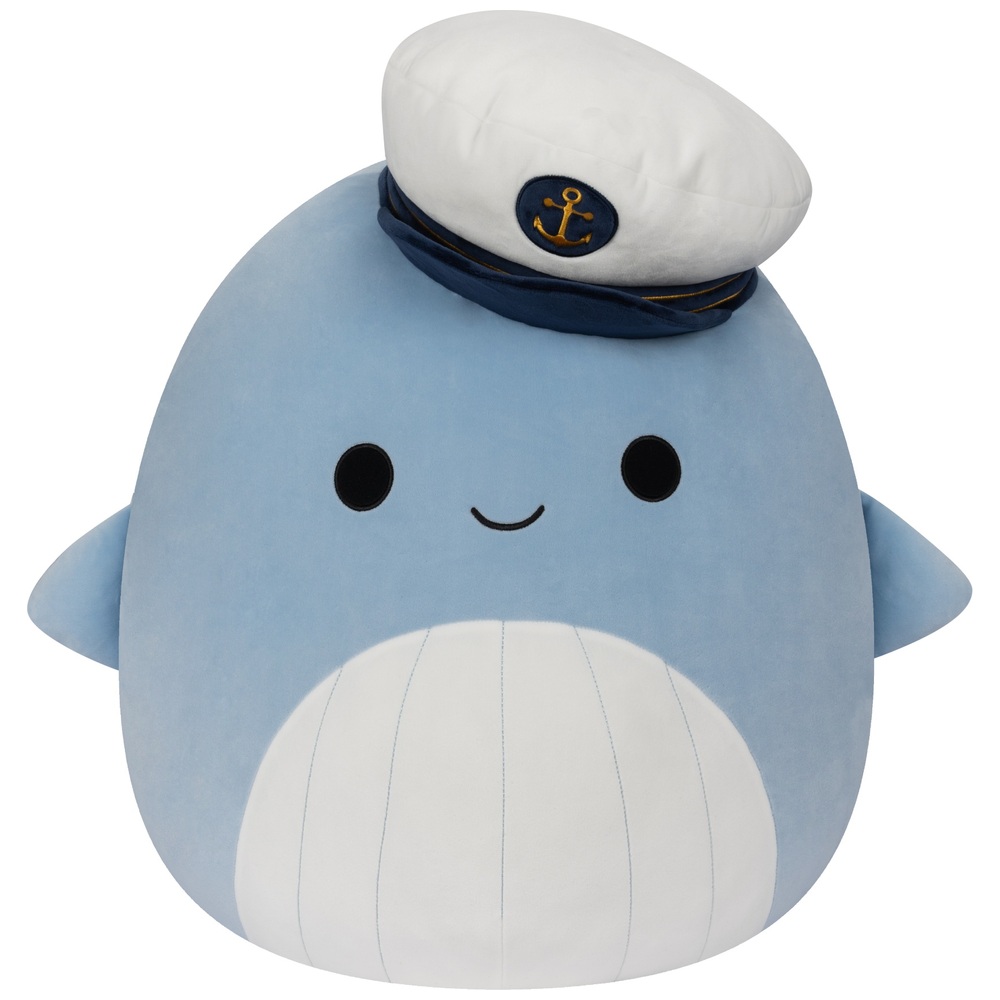 Original Squishmallows 50 cm Samir der Blauwal mit Matrosenhut