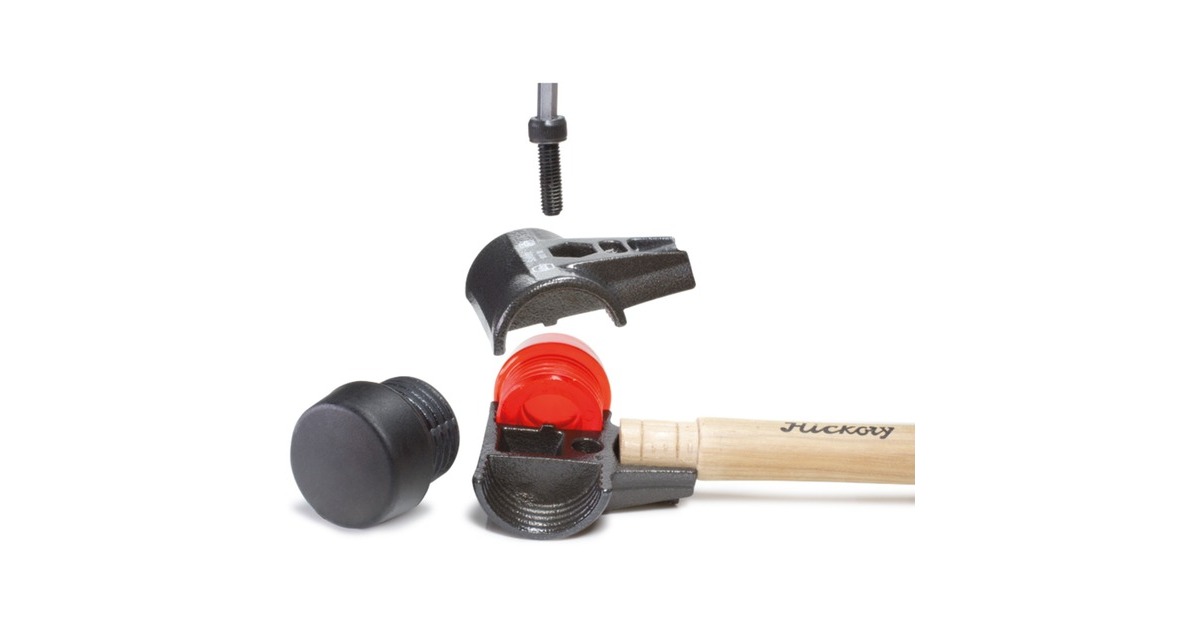 WihaKunststof hamer Safety middelzacht / hard  (Zwart/houtkleur)
