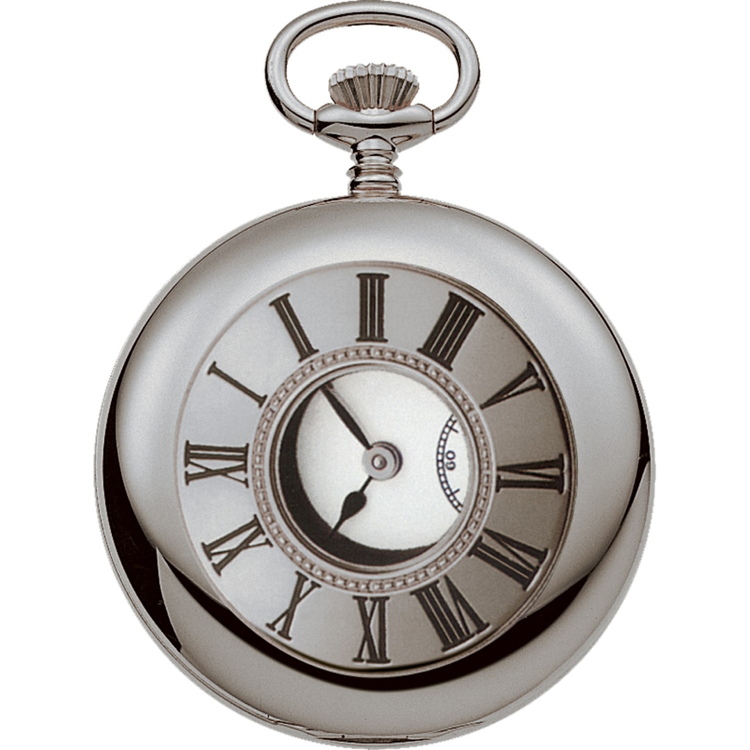 Aerowatch Taschenuhr Savonnette Mechanical Versilbert Ø 50mm