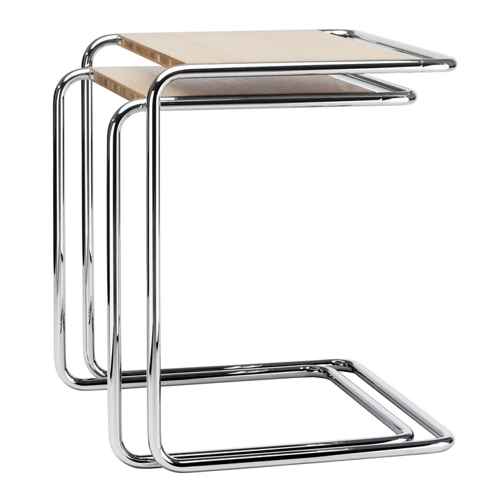 Thonet - B 97 Satztisch-Set, Chrom / Eiche geölt (Pure Materials)