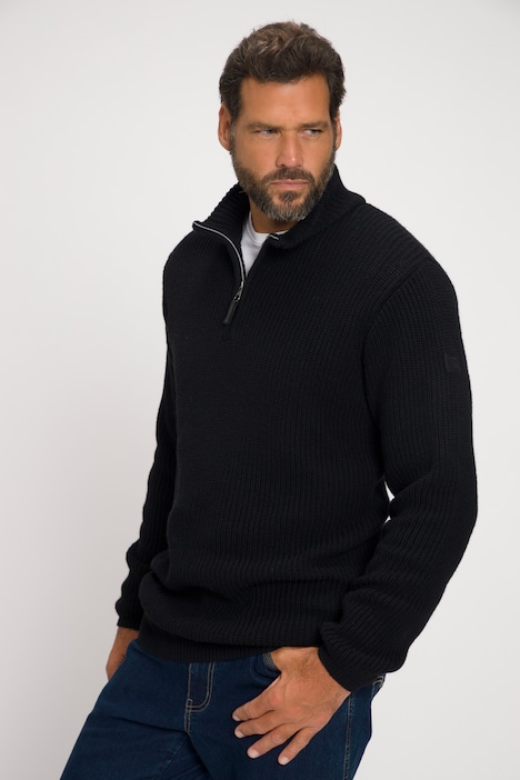 Troyer, Skiwear, Strick, Stehkragen mit Zipper