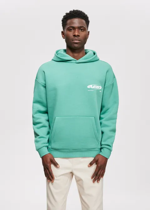 Hoodie met print team groen (GRN)